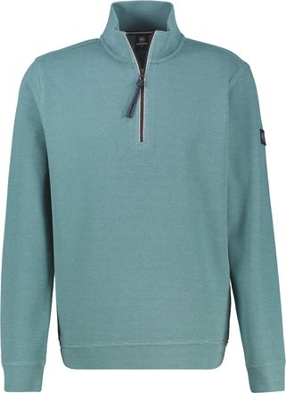 Lerros Sweatshirt LERROS Troyer in Sweatqualit&auml;t aus Strickmaterial, Herren, Gr. 4XL, arctic blau, 90% Baumwolle, 10% Polyester, Sweatshirts Sweatshirt