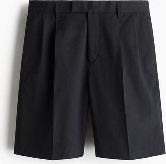H&M Bermudashorts aus Twill Relaxed Fit - Schwarz