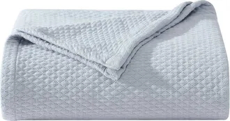Vera Wang Matelassé Cotton Jacquard Blanket in Light Grey at Nordstrom Rack, Size Full/queen