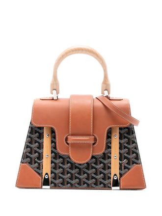 Goyard 2015 Goyardine Saigon Structured PM satchel - women - Fabric - One Size - Black