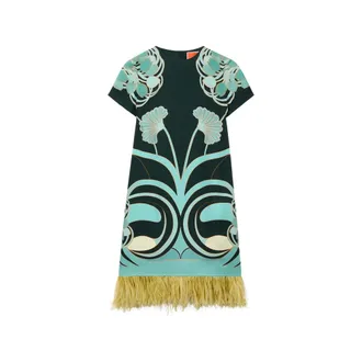 La DoubleJ Short Dresses, female, Green, Size: XS Mini Swing Dress