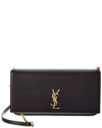Saint Laurent Cassandra Leather Phone Holder