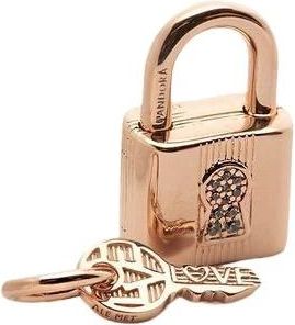 Pandora Hangertje met hangslot en sleutel - Dames - Sieraden - Roze - ONE Size - Accessoires