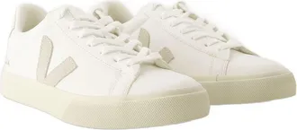Veja Mens Campo Sneakers - Veja Leather White Calfskin Shoes
