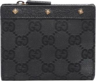 Gucci Pre-owned Wallets, female, Black, Size: ONE SIZE Pre-owned Canvas Wallet