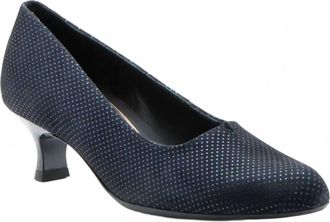 Ara Womens Kit Almond-Toe Pump In Navy