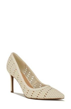 Nine West Elbeew Pointed Toe Pump in Chic Cream Woven at Nordstrom Rack, Size 5.5