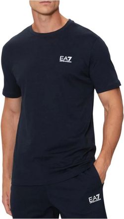 Emporio Armani Emporio Armani Ea7, Tops, Heren, Blauw, 3Xl, Korte Mouw Basic T-shirt