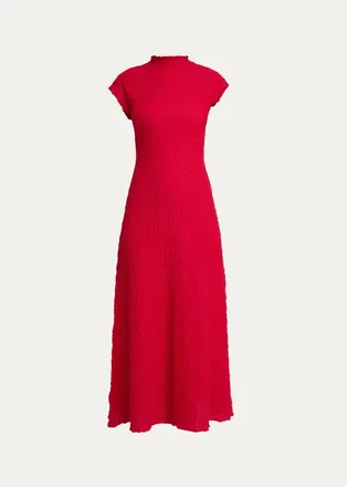 Proenza Schouler Cleo Stretch Jersey Jacquard A-Line Midi Dress
