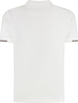 HUGO BOSS Mens Technical Fabric Polo Shirt White Polyester T-shirts And Polos