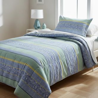 KASANOVA Parure copripiumino singolo righe cotone