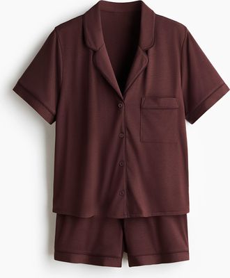 H&M Shorty aus Viskosegemisch - Rostbraun