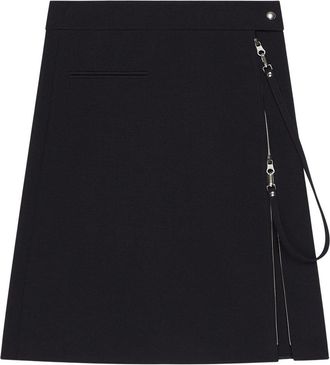 Courrèges Zipped Heritage Crepe Skirt