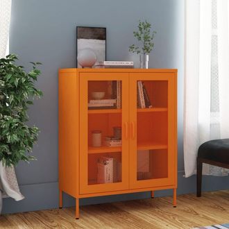 vidaXL Armario De Almacenamiento Acero Naranja 80x35x101,5 Cm Vidaxl