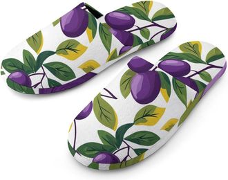 Generic Prunes Warm Mens Slippers Slip On Soft Fleece House Shoes Winter Indoor Outdoor