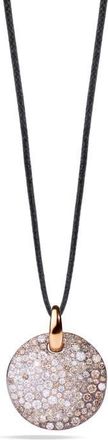 POMELLATO Sabbia White & Brown Diamond Pendant Necklace in Rose Gold at Nordstrom