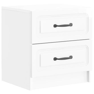 vidaXL Armario De Noche Con Caj&oacute;n Brillante 43 X 34,5 X 44,5 Cm Vidaxl