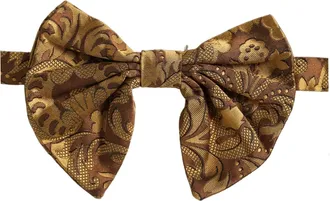 Dolce & Gabbana Floral Silk Bow Tie - Brown