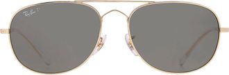 Ray-Ban BAIN BRIDGE Polarized Green Pilot Unisex Sunglasses RB3735 001/58 60