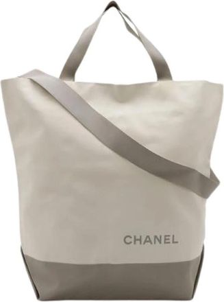 Chanel Pre-owned Sport Line Nylon 2way Tote Bag - Dames - Vintage Shopper - Beige - ONE Size - Nylon - Vintage