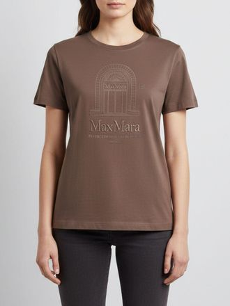 Max Mara T-shirts in cotone con logo s Max Mara
