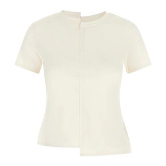 Yohji Yamamoto Dames, Tops, Wit, Maat: XS Katoen