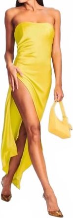 SER.O.YA Dalia Strapless Dress In Yellow