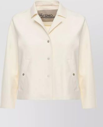 Herno short jacket long sleeves notched collar pockets