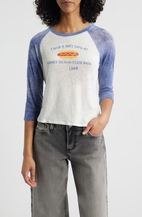 Daydreamer Coney Island State Fair 1988 Cotton Graphic T-Shirt in Vintage White /Blue Quartz at Nordstrom, Size X-Large