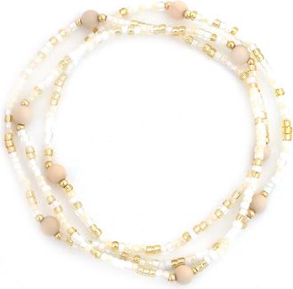 Panacea Beaded Stretch Bracelet in Ivory at Nordstrom