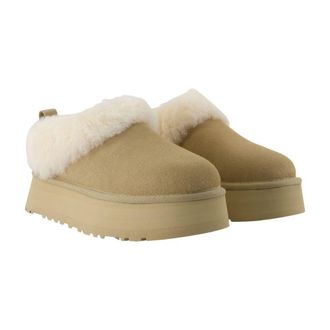 UGG Womens Tazzelle Boots - Ugg Leather Beige Calfskin Shoes