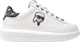 Karl Lagerfeld Kapri NFT Mirror Studs Lo - Dames - Sneakers - Wit - 41 EU - Leer - Schoenen