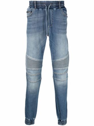 Philipp Plein Jeans slim con vita media - Blu