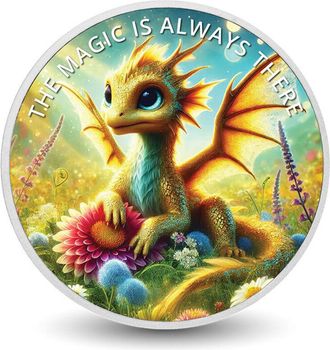 OEM La Magia Siempre Est&aacute; Ah&iacute;: Moneda De Plata De 1 Oz De Sunny The Blossom Dragon