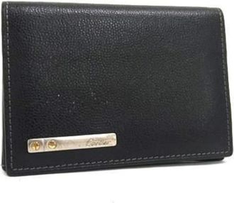 Cartier Tweedehands leren portemonnees - Heren - Vintage Accessoires - Zwart - ONE Size - Leer - Vintage