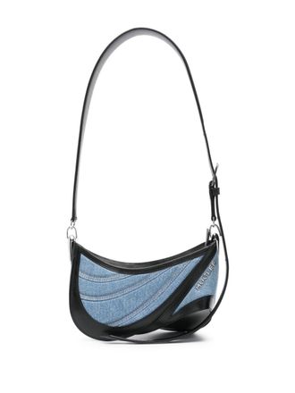 MUGLER Spiral Curve 01 shoulder bag - Blue