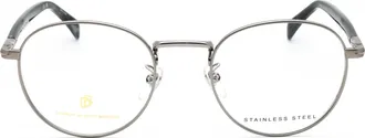 David Beckham DB1127 Round Metal Eyeglasses - Silver