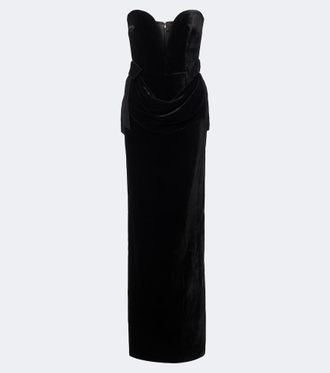 New Arrivals Vestido de fiesta bustier Delphis de terciopelo