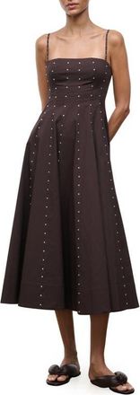 Staud Wylie Stud Sleeveless Maxi Dress in Earth Studs at Nordstrom, Size 00
