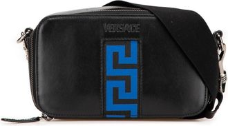 Versace blue Leather Shoulder Bag (Pre-Owned)