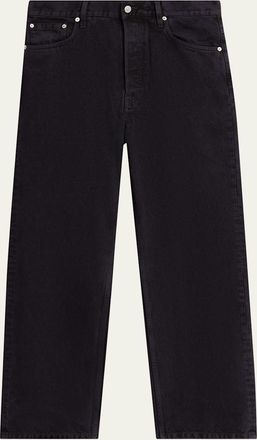 Dries Van Noten Mens Pine Straight Fit Washed Denim Jeans