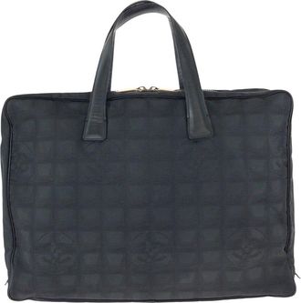 Chanel Black Nylon & Leather Coco Mark Tote (Authentic Pre-Loved)