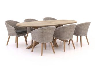 Intenso Furniture Intenso Tropea/ROUGH-Y Ellips 240cm dining tuinset 7-delig