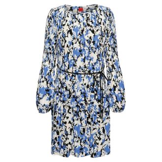 HUGO BOSS Hugo Damesjurk met lange mouwen van gerecycled polyester (Blauw)