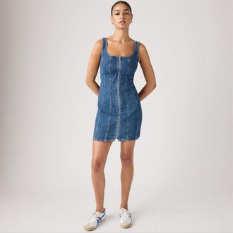 Levi's Seamed Zip Dress - Womens - XS - Blue