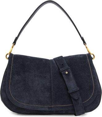 Gianni Chiarini Helena Round Decorative Buckle Suede Shoulder Bag