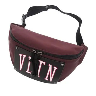 Valentino Pre-owned Valentino Nylon and Leather VLTN Rockstud Belt Bag Mens FI1P8KFSVH9LMLYV