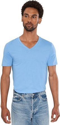 Calvin Klein Underwear Cotton Classics 3-Pack V-Neck T-Shirts Mens T Shirt Blue Bay/Minnow/Medieval Blue : 2XL