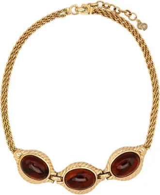 Dior Collana a catena con pietre - Oro