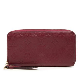 Louis Vuitton Monogram Empreinte Purple Raisin Leather Long Wallet (Bi-Fold) (Pre-Owned)